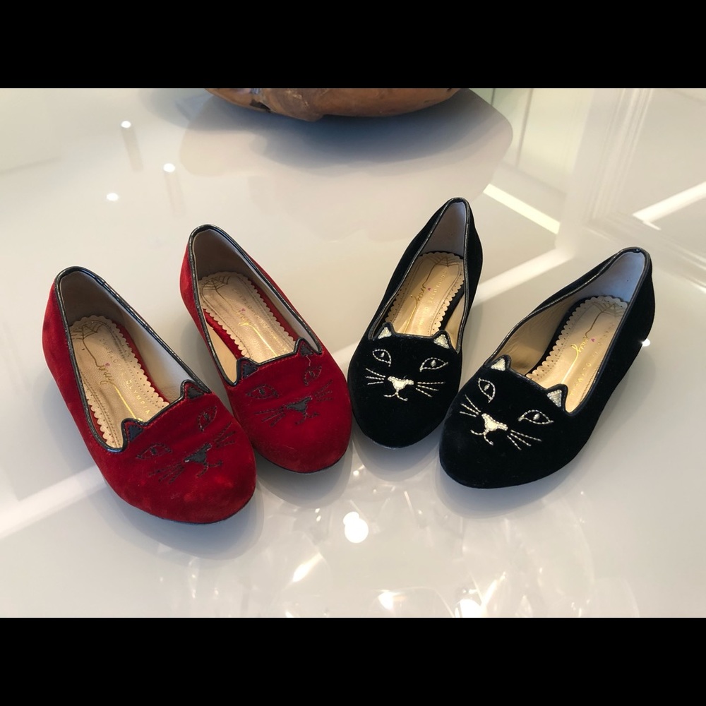 Charlotte Olympia Kitty Slippers (toddler size 10)